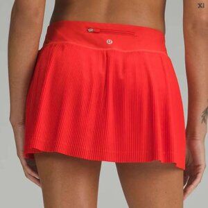 Lululemon Pleat to Street Mid-Rise Skirt Red Running Tennis Pleated Athletic 6